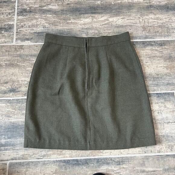 Vintage 90s Rampage Olive Green Mini Skirt Size 9 High Waist Made in USA - Picture 5 of 9